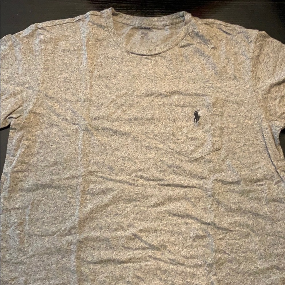 Men’s Medium Polo Ralph Lauren Gray Pocket Tee